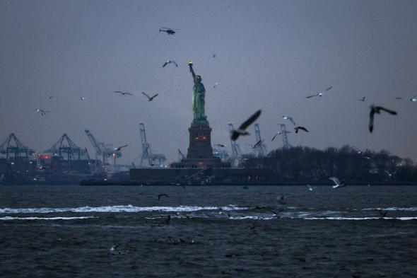 زلزال نيويورك يهز تمثال الحرية (فيديو)