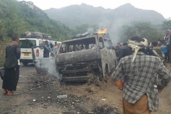 عشية العيد.. حريق حافلة يودي بحياة 9 ركاب في اليمن (فيديو)