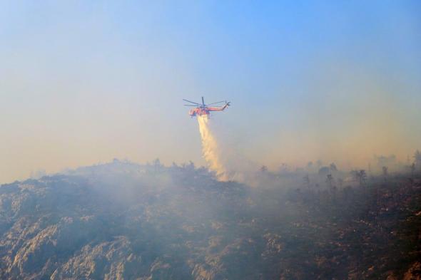 الرياح تؤجج حريق غابات على مشارف أثينا (فيديو)